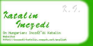 katalin inczedi business card